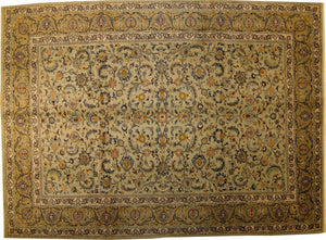 Alfombra persa,  Kashan, 335x243 cm.