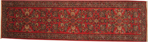 Alfombra persa, Hamedan, 275x074 cm.