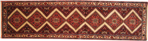 Alfombra persa, Hamedan, 280x075 cm.