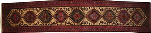 Alfombra persa, Hamedan, 392x080 cm.