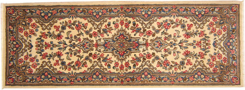 Alfombra persa, Kerman, 217x080 cm.