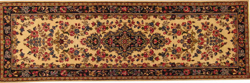 Alfombra persa, Kerman, 231x076 cm.