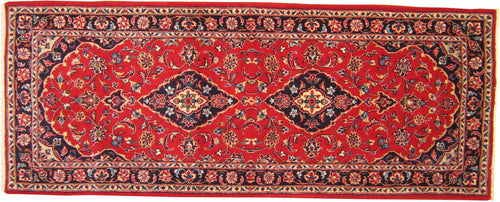 Alfombra persa, Yazd, 197x077 cm.