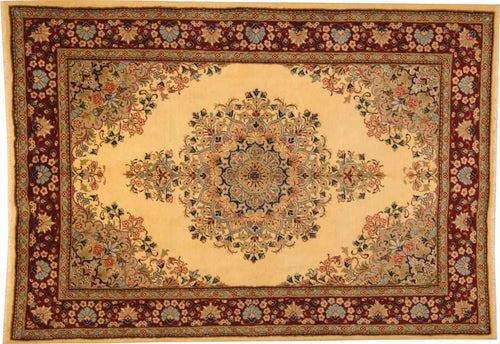 Alfombra persa, Yazd, 200x141 cm.