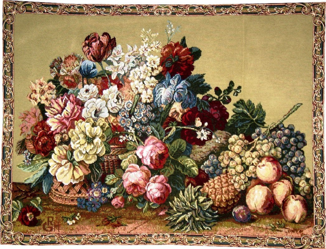 Composición floral con frutas, 104 x 138cm